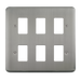 Scolmore DPSS20506 - 6 Gang GridPro® Frontplate - Stainless Steel GridPro Scolmore - Sparks Warehouse