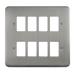 Scolmore DPSS20508 - 8 Gang GridPro® Frontplate - Stainless Steel GridPro Scolmore - Sparks Warehouse