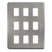Scolmore DPSS20509 - 9 Gang GridPro® Frontplate - Stainless Steel GridPro Scolmore - Sparks Warehouse