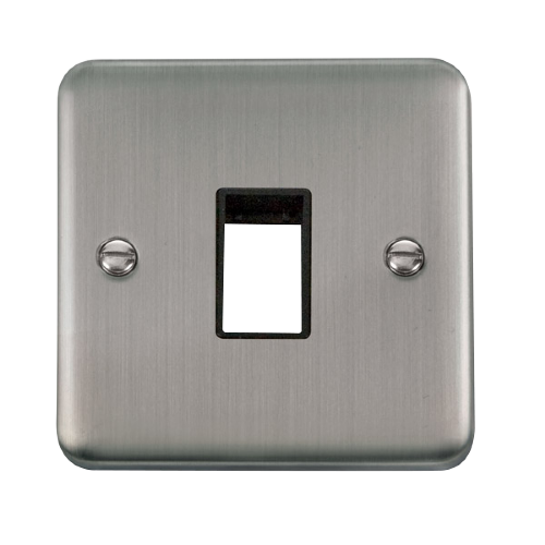 Scolmore DPSS401BK - 1 Gang Plate - 1 Aperture - Black Deco Plus Scolmore - Sparks Warehouse