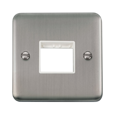 Scolmore DPSS402WH - 1 Gang Plate - 2 Apertures - White Deco Plus Scolmore - Sparks Warehouse