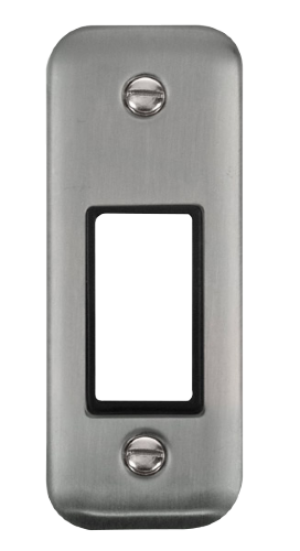Scolmore DPSS471BK - 1 Gang Architrave Plate - 1 Aperture - Black Deco Plus Scolmore - Sparks Warehouse