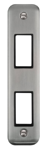 Scolmore DPSS472BK - 1 Gang Architrave Plate - 2 Apertures - Black Deco Plus Scolmore - Sparks Warehouse
