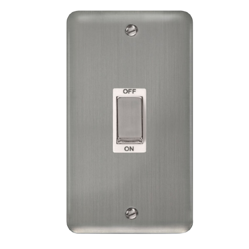 Scolmore DPSS502WH - 45A Ingot 2 Gang DP Switch - White Deco Plus Scolmore - Sparks Warehouse