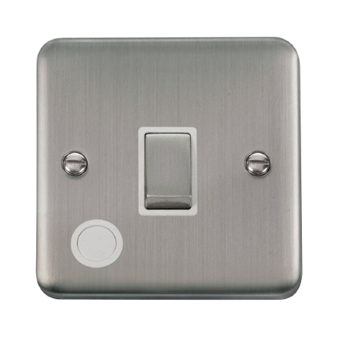 Scolmore DPSS522WH - 20A Ingot 1 Gang DP Switch With Flex Outlet - White Deco Plus Scolmore - Sparks Warehouse