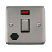 Scolmore DPSS523BK - 20A Ingot 1 Gang DP Switch With Flex Outlet + Neon - Black Deco Plus Scolmore - Sparks Warehouse