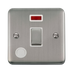 Scolmore DPSS523WH - 20A Ingot 1 Gang DP Switch With Flex Outlet + Neon - White Deco Plus Scolmore - Sparks Warehouse