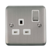 Scolmore DPSS535WH - 13A Ingot 1 Gang DP Switched Socket - White Deco Plus Scolmore - Sparks Warehouse