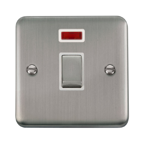 Scolmore DPSS723WH - 20A Ingot DP Switch With Neon - White Deco Plus Scolmore - Sparks Warehouse