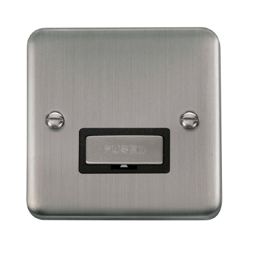 Scolmore DPSS750BK - 13A Ingot Fused Connection Unit - Black Deco Plus Scolmore - Sparks Warehouse