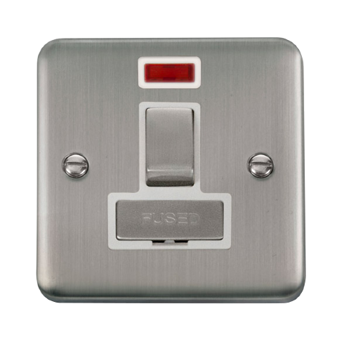Scolmore DPSS752WH - 13A Ingot DP Switched Fused Connection Unit With Neon - White Deco Plus Scolmore - Sparks Warehouse