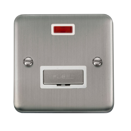 Scolmore DPSS753WH - 13A Ingot Fused Connection Unit With Neon - White Deco Plus Scolmore - Sparks Warehouse