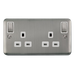 Scolmore DPSS836WH Deco Plus Stainless Steel Deco+ 13a 2gang Outboard Sw Skt Dp Ss Wh  Scolmore - Sparks Warehouse