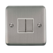 Scolmore DPSSWH-SMART2 - 1G Plate 2 Apertures Supplied With 2 x 10AX 2 Way Ingot Retractive Switch Modules - Stainless Steel - White Deco Plus Scolmore - Sparks Warehouse