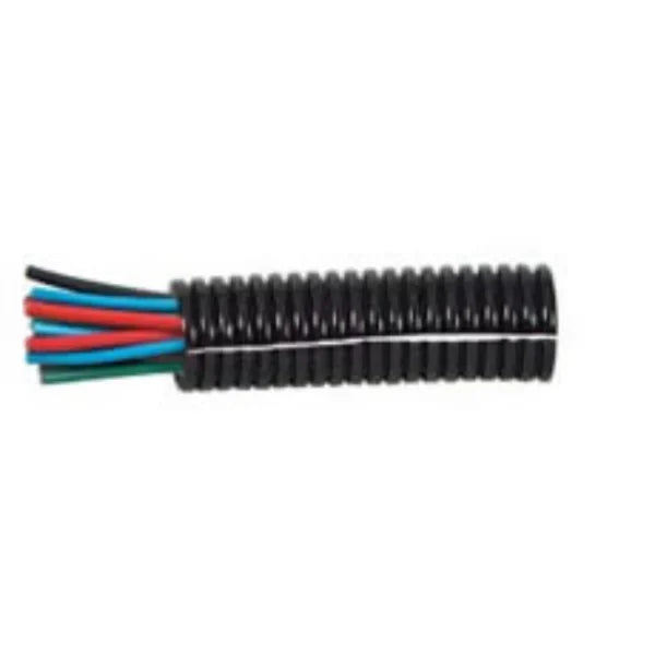 DURITE - Convoluted Split Black Nylon Tubing 13 NW 50M