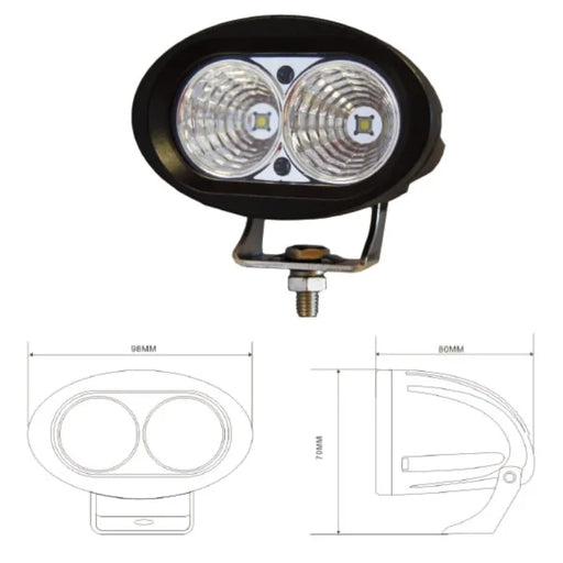 DURITE - Work Lamp 2 x LED 10/60 volt Bx1