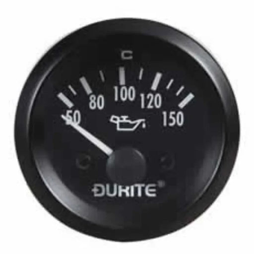 DURITE - Oil Temperature Gauge with Sender 52mm 12 volt Bx1