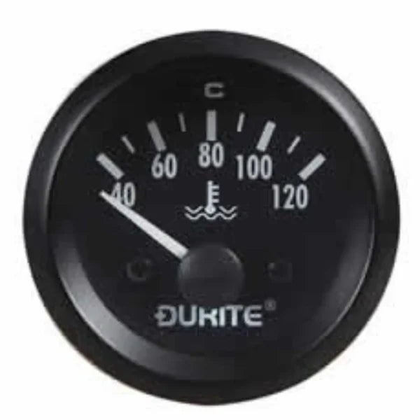 DURITE - Water Temperature Gauge with Sender 52mm 12 volt B