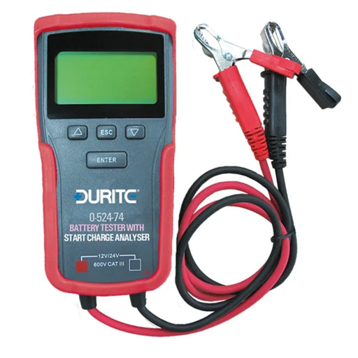 DURITE - Battery Tester with Start/Charge Analyser 12/24 vo
