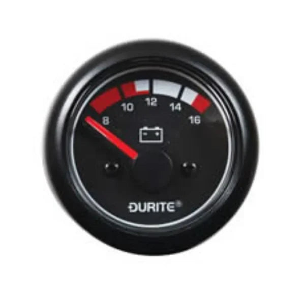 DURITE - Voltmeter Marine LED Illuminated 52mm 12 volt Bx1