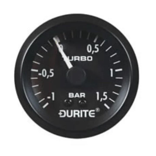 DURITE - Vacuum/Boost Gauge 52mm Mechanical with 5? PVC Cap