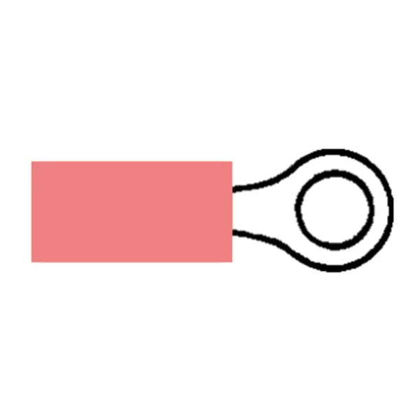 DURITE - Terminal Heatshrink Red 4.3mm Ring Pk100