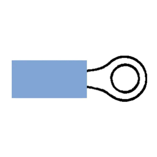 DURITE - Terminal Heatshrink Blue 4.3mm Ring Pk100