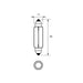 DURITE - Bulb 12V 10W FESTOON 11x43mm  Pk1