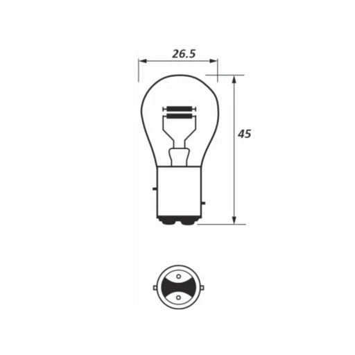 DURITE - Bulb 24V 21/5W BAY15D Pk1