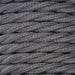 1.5mm Core Decorative Braided Fabric Flex  - 1 Metre Length  - DUSK GREY TWIST