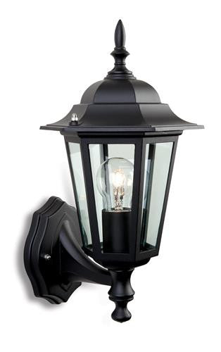 Firstlight E100BK 6 Panel Lantern - Uplight - Black - Firstlight - sparks-warehouse