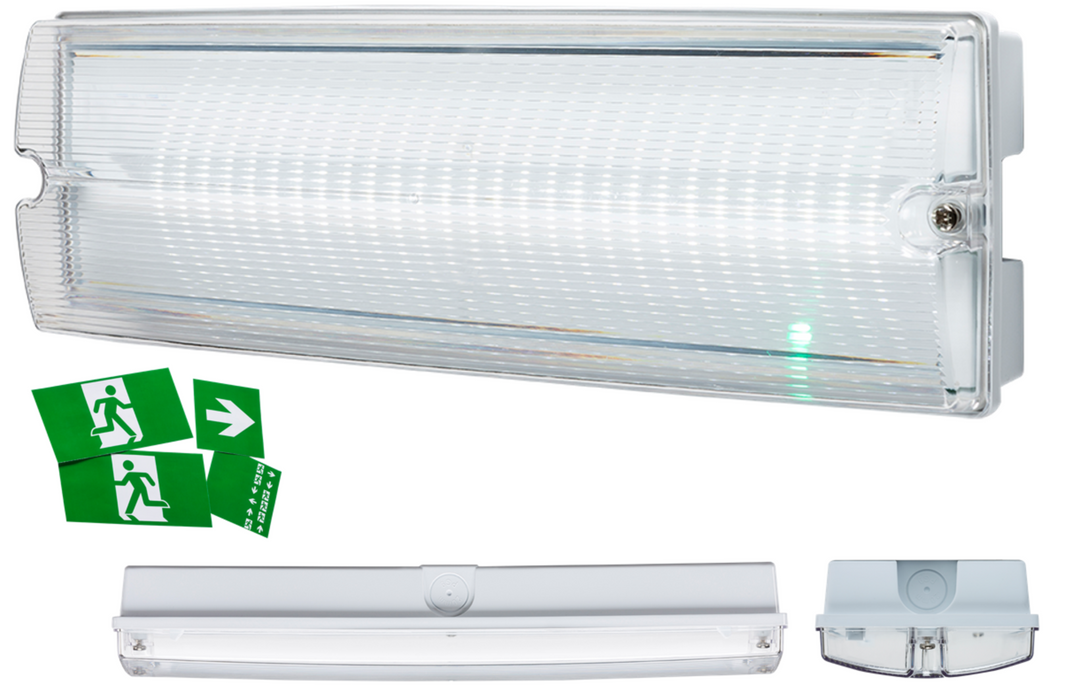 Knightsbridge EMLED3 230V IP65 4W LED Bulkhead 3 HOUR Emergency Emergency Lighting Knightsbridge - Sparks Warehouse
