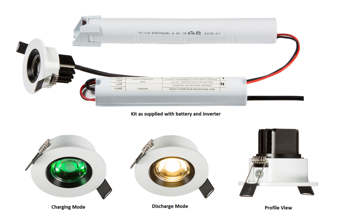 Knightsbridge ENM5 3Hr Emergancy LED DownLight Downlight Knightsbridge - Sparks Warehouse