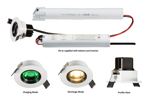 Knightsbridge ENM5 3Hr Emergancy LED DownLight Downlight Knightsbridge - Sparks Warehouse