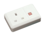 Scolmore ES001 - 13A 1 Gang Trailing Socket With Neon - White Essentials Scolmore - Sparks Warehouse