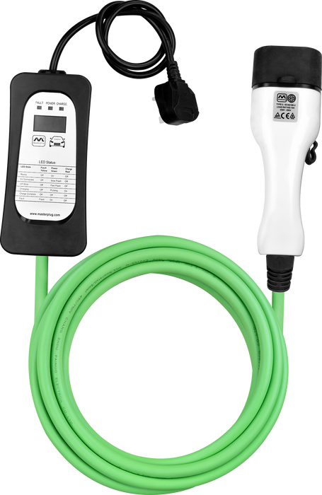 3 pin UK plug to Type 2 plug Mode-2 EV charger, 5 metre cable EV Charging Sync EV - Sparks Warehouse
