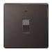 BG Nexus FBN31 Screwless Flat Plate Black Nickel 20A Double Pole Switch With Power Indicator - BG - sparks-warehouse