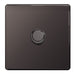 BG Nexus FBN81P Screwless Flat Plate Black Nickel 400W 1 Gang 2 Way Push Dimmer - BG - sparks-warehouse