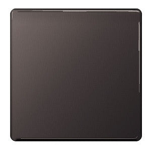BG Nexus FBN94 Screwless Flat Plate Black Nickel 1 Gang Blank Plate - BG - sparks-warehouse
