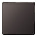 BG Nexus FBN94 Screwless Flat Plate Black Nickel 1 Gang Blank Plate - BG - sparks-warehouse