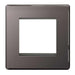 BG Nexus FBNEMS2 Screwless Flat Plate Black Nickel 2 Module Front Plate (50x 50mm) - BG - sparks-warehouse