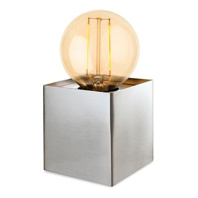 Firstlight 5926BS Richmond Table Lamp with LED Vintage Filament Lamp - Brushed Steel - Firstlight - Sparks Warehouse