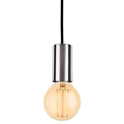 Firstlight 5927BS Berkeley Pendant with LED Vintage Filament Lamp - Brushed Steel - Firstlight - Sparks Warehouse