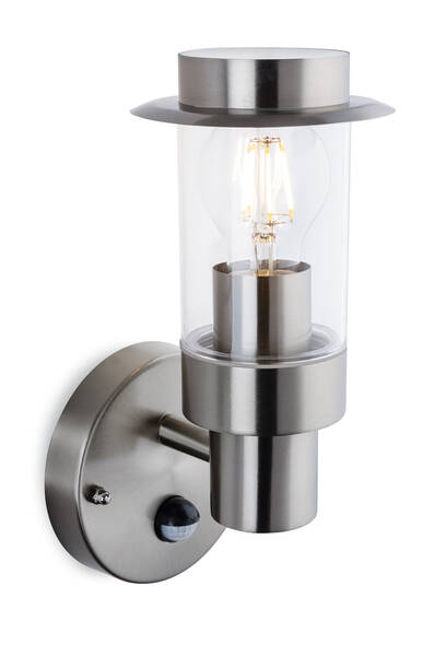 Firstlight 2822ST Darwin Wall Light with PIR Stainless Steel Firstlight - Sparks Warehouse
