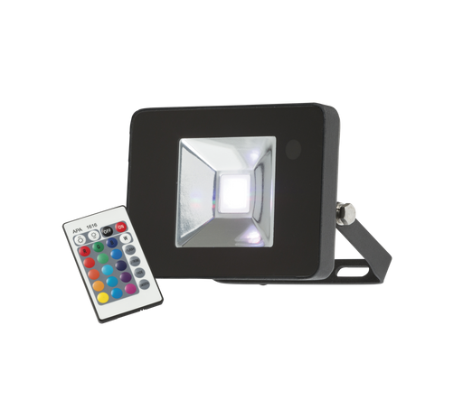 Knightsbridge FLF10RGB IP65 10W RGB LED Black Die-Cast Aluminium FloodLight Flood Light Knightsbridge - Sparks Warehouse