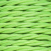 1.5mm Core Decorative Braided Fabric Flex  - 1 Metre Length  - FLO LIME TWIST