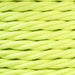 1.5mm Core Decorative Braided Fabric Flex  - 1 Metre Length  - FLO YELLOW TWIST