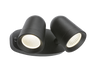Knightsbridge FLTB 230V IP65 18W LED Black Twin Spot FloodLight Floodlight Knightsbridge - Sparks Warehouse