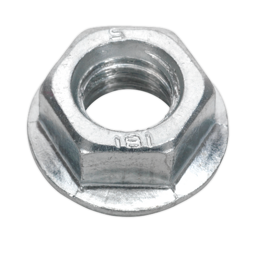 Sealey - FN12 Flange Nut Serrated M12 Zinc DIN 6923 Pack of 50 Consumables Sealey - Sparks Warehouse