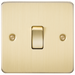 Knightsbridge FP1200BB Flat Plate 10A 1G INTERMEDIATE Switch - Brushed Brass Switch Knightsbridge - Sparks Warehouse